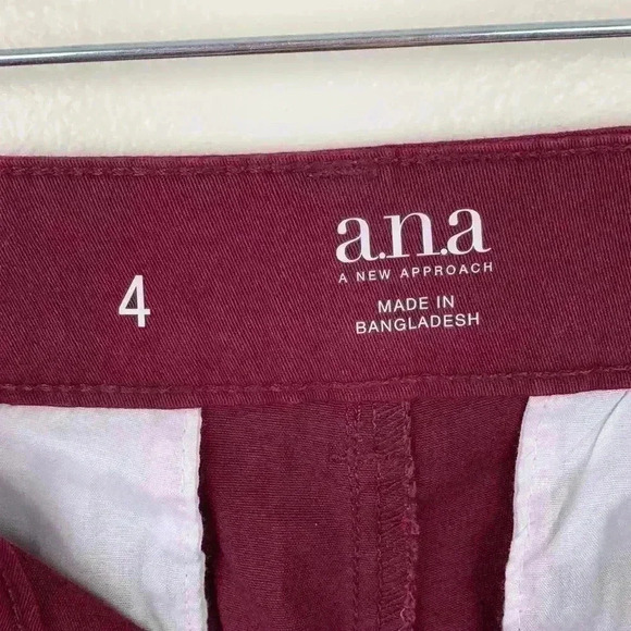 🆕NWT A.N.A Wide Leg Crop In Burgundy Size 4 - Picture 8 of 9